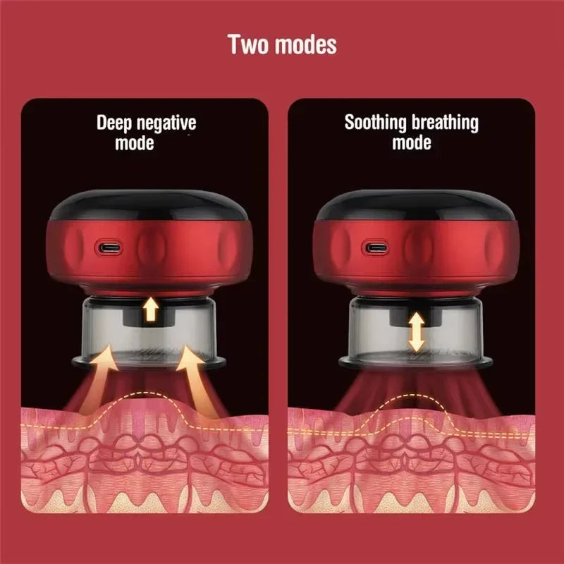 Rechargeable Electric Vacuum Cupping Set Wireless 6/12 Level Skin Scraping Massage Guasha Tool for Household Use Beauty World Shop