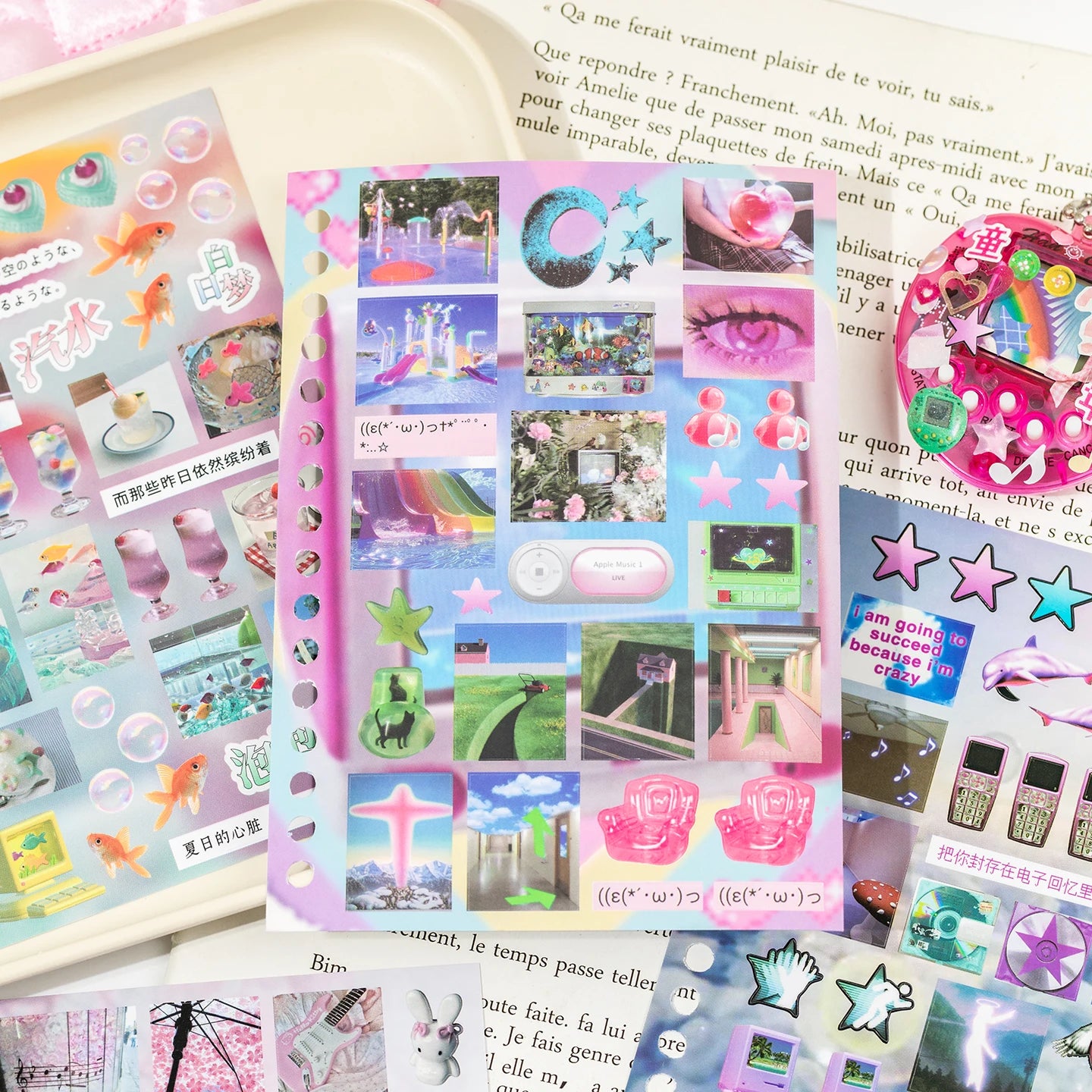 2Style 30 pieces/bag Time Reshaping Cut Film Coil Sticker Book Handbook Material Sticker DIY Photo Frame Scrapbook Notebook Cup Beauty World Shop