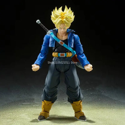 Anime Dragon Ball Z Figures Shf Super Saiyan Trunks Action Figure Collection Model 15cm Future Boy Torankusu Movable Toys Gifts Beauty World Shop