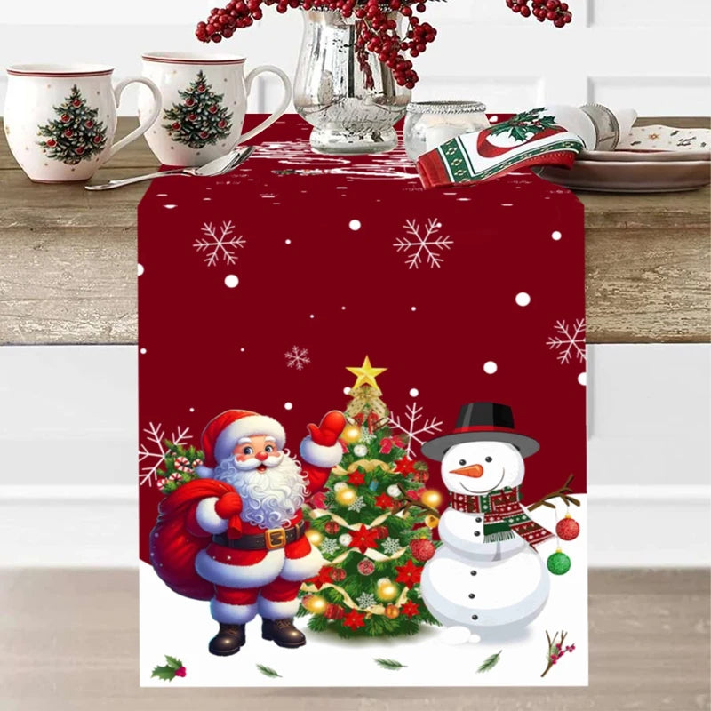 Christmas Table Runner Merry Christmas Decoration For Home Xmas Table Decor 2025 Navidad Notal Noel Ornament Happy New Year 2026 Beauty World Shop