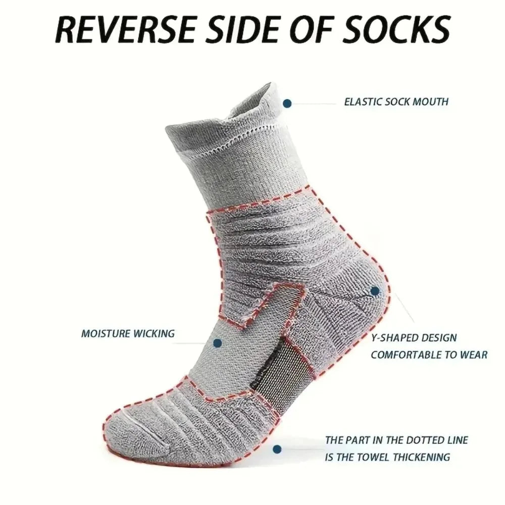 3 Pairs Men's Performance Athletic Crew Socks Comfort Fit Cushion Breathable Socks for Outdoor Running Hiking Sports Beauty Trend Shop