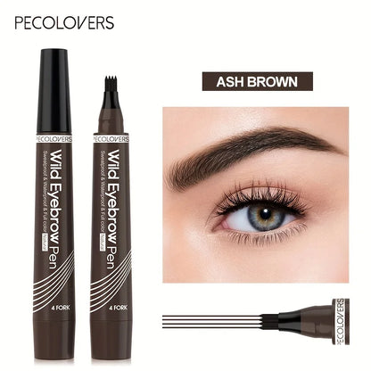 6 Colors 1pc Eyebrow Pen Waterproof 4 Split Tip Eyebrows Pen Eyebrow Tattoo Pen Waterproof Liquid Black Eyebrow Makeup Pencil Beauty Fashion