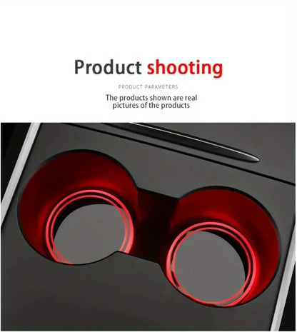 7 Colors Car Coasters Cup Holder LED Light Mats Bottle Light Sensor Atmosphere Interior Accessories Universal Beauty World Shop