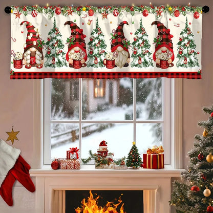 Christmas Short Curtains Valances Merry Christmas Decorations For Home 2025 Xmas Navidad Kitchen Bedroom Ornaments New Year 2026 Beauty World Shop