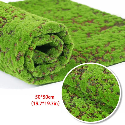50X50cm Artificial Grass Rug Fake Moss Lawn Garden Landscape Turf Roll Festival Wedding Decoration  Mat Carpet Beauty World Shop
