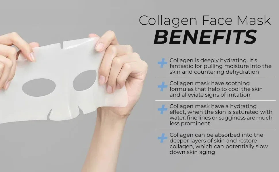 Deep Collagen Anti Wrinkle Lifting Mask Collagen Face Mask Overnight, Deep Collagen Mask for Lifting Firming Moisturizing(5Pack) Beauty Trend Shop