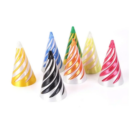 3D Printed Spiral Cone Pyramid Passthrough Sculpture Pass Through Pyramid Toy Mini Vortex Thread illusion Cone Spiral Ornament Beauty World Shop