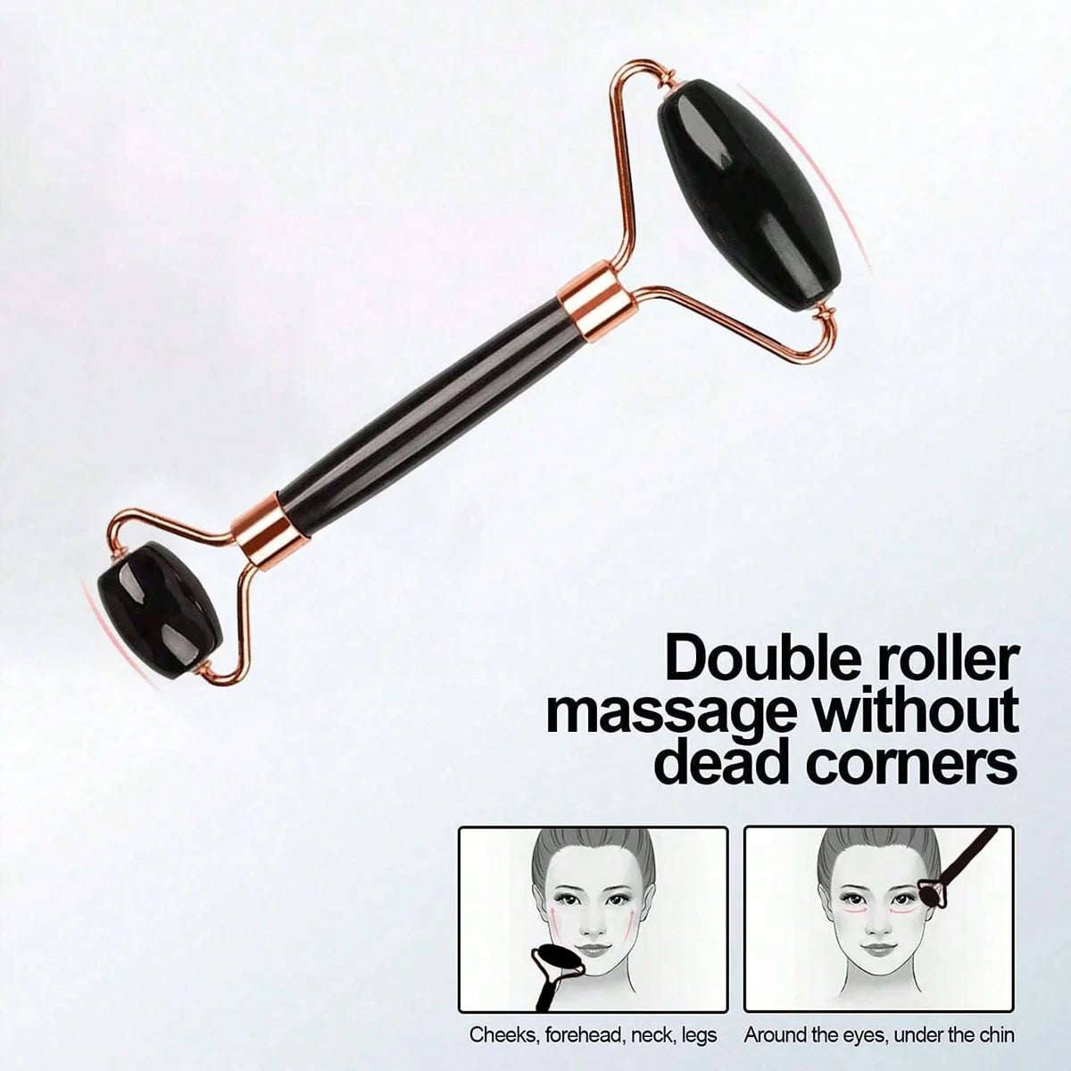 Three-piece ice surface roller set - Facial skin care ice roller set, facial massage tools, silicone ice surface roller, gua sha Beauty World Shop