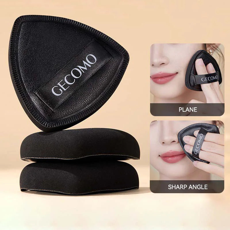 GECOMO Dual-Sided Black Beauty Sponge - Triangle Premium Design, Soft and Smooth Texture,  for Flawless Makeup Application, Beauty Trend Shop