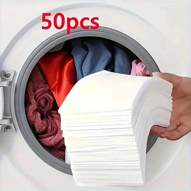 50Color Dye-Resistant Cloth for Laundry，No Chemical Composition，Mixed Laundry Anti-Penetration and Fade Protection，Universal Was Beauty World Shop