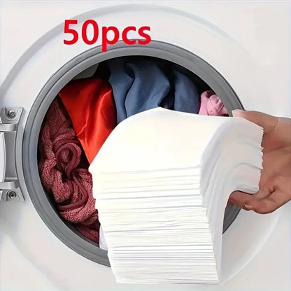 50Color Dye-Resistant Cloth for Laundry，No Chemical Composition，Mixed Laundry Anti-Penetration and Fade Protection，Universal Was Beauty World Shop