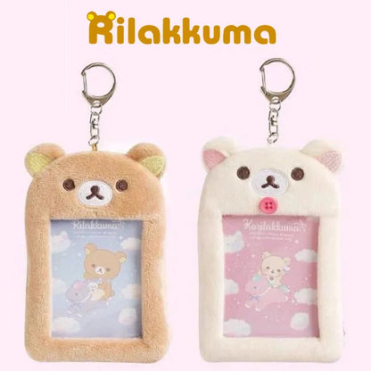 Rilakkuma Plush Keychain Card Holder Photo Protective Case Cartoon Anime Derivative Peripherals Bags Pendant Accessories Gifts Beauty World Shop