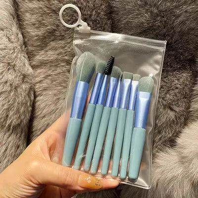 13purpleflower holly leaf makeup brush suit soft hair face powder highlight blush brush eye shadow brush full set of beauty tool Beauty Fashion