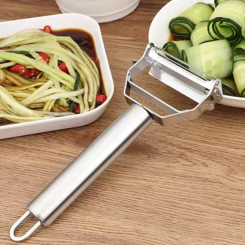 Kitchen Vegetable Peeler Stainless Steel Melon Planer Double-Head Peeler Household Multiple-Function Fruit And Vegetable Peeler Beauty World Shop
