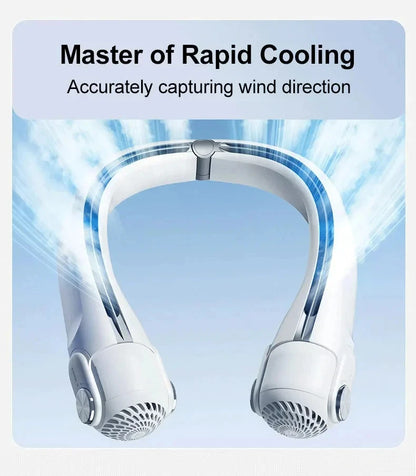 Portable Neck Hanging Fan With Usb Charging Adjustable Bladeless Turbofan Bladeless Student Dormitory Home Outdoor Cooling Beauty World Shop