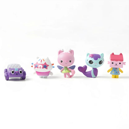 NEW 10pcs Anime Figure Toy Gab Smiling Car Cat Hug Dolls Mercat Cartoon Birthday Gift Beauty World Shop