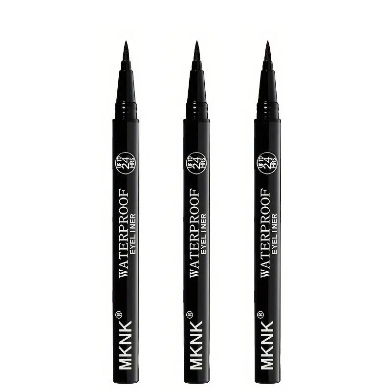 3pcs Black Waterproof, Sweat-Resistant, Smudge-Proof Eyeliner - Ultra Slim Long-Wear Liquid Eyeliner Pen Beauty Trend Shop
