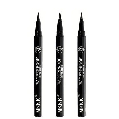 3pcs Black Waterproof, Sweat-Resistant, Smudge-Proof Eyeliner - Ultra Slim Long-Wear Liquid Eyeliner Pen Beauty Trend Shop