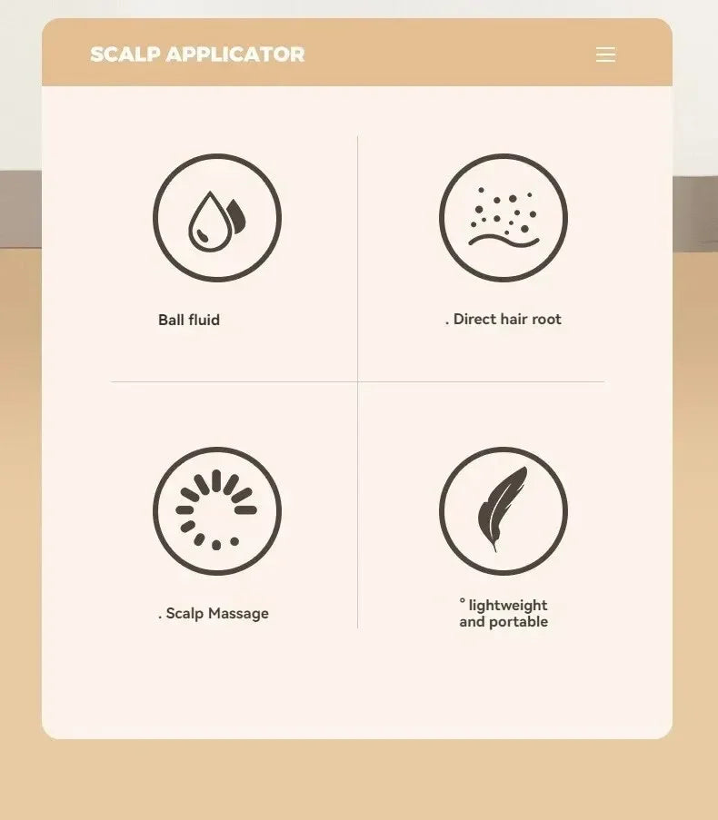 Scalp Applicator Hair Regrowth & Styling Solution Guide Comb Hexagon Head Oil Roller Ball Massage Comb Massage Relaxation Tools Beauty World Shop
