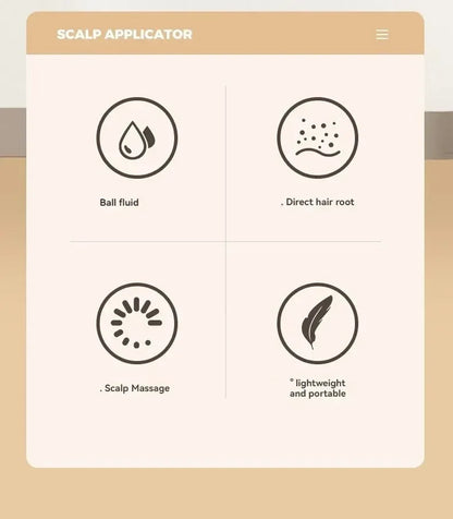 Scalp Applicator Hair Regrowth & Styling Solution Guide Comb Hexagon Head Oil Roller Ball Massage Comb Massage Relaxation Tools Beauty World Shop