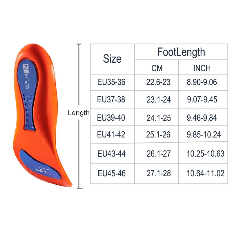 Orthotic Insole Arch Support Flatfoot Running Insoles for Shoes Sole Orthopedic Insoles For Feet Ease Pressure Beauty World Shop