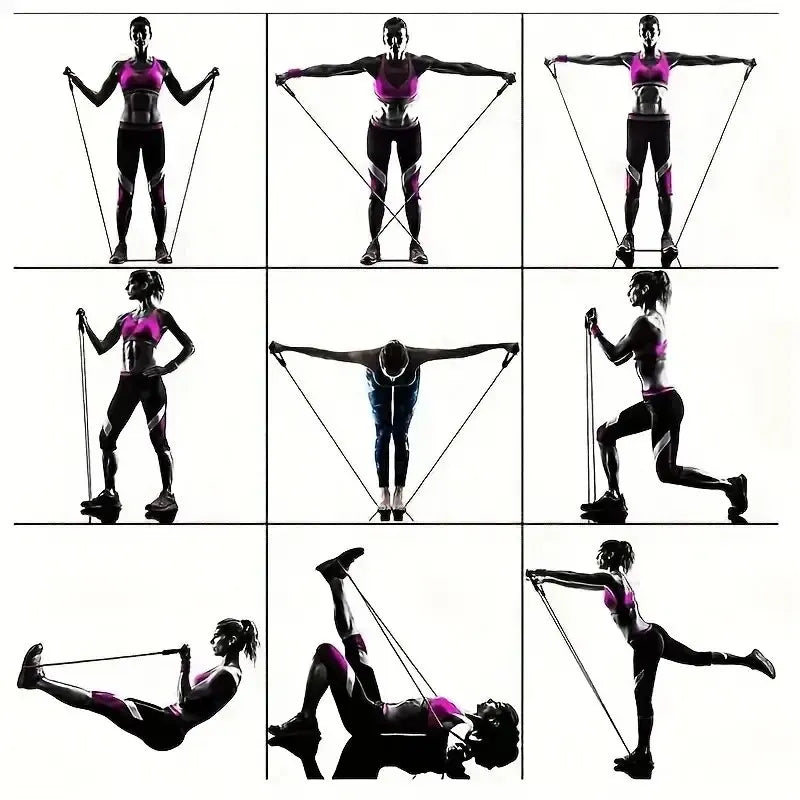 11pcs TPE Resistance Band Set Fitness Band Pull Rope Elastic Training Band With Door Anchor Handles Carry Bag Legs Ankle Straps Beauty World Shop