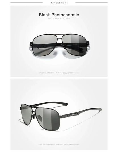 KINGSEVEN Polarized Aluminum Sunglasses Men UV400 HD Lens Pilot Eye Protection Photochromic Glasses Women Night Vision Eyewear Beauty World Shop