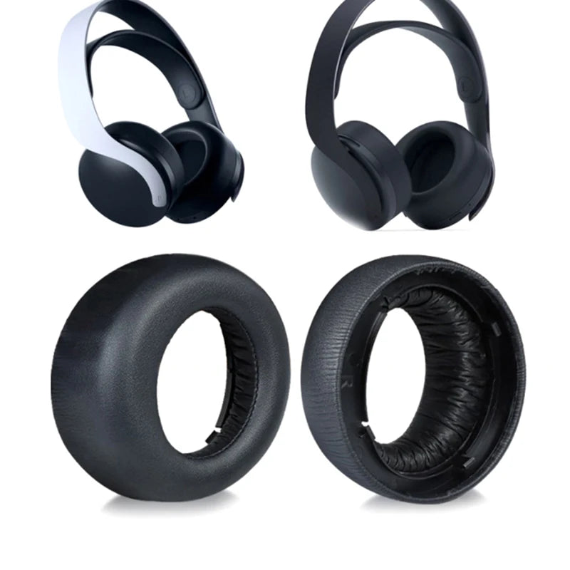 1Pair Earpads PU Leather Memory Foam Ear Pads Cushions Cover For SONY PS5 PULSE 3D Headset Headphones Replacement Repair Parts