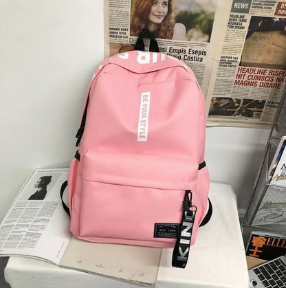 Fashion trend backpack backpack for men and women junior high school high school student bag large capacity korean version of th Beauty World Shop