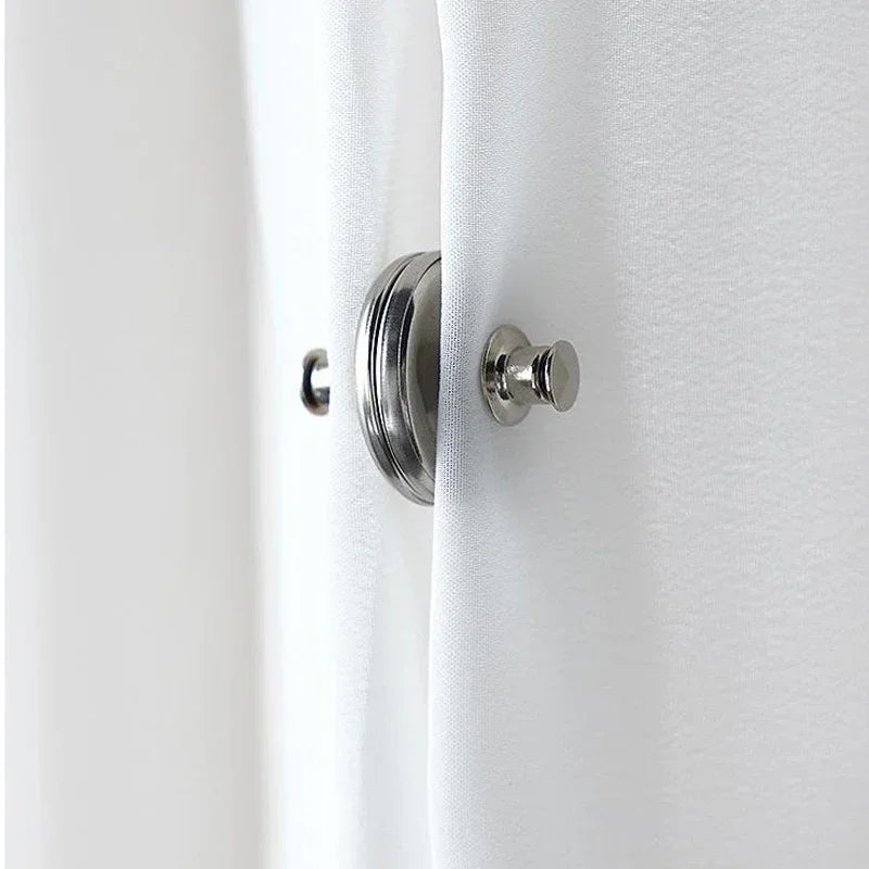4/8Pairs Curtain Magnetic Button Detachable Curtain Fix Fastener Clip Prevent Light Adjustment Window Screen Close Magnet Buckle Beauty World Shop