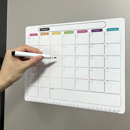 A refrigerator magnet ,monthly and weekly planner, magnetic calendar sticker, soft magnetic note sticker, message board Beauty World Shop