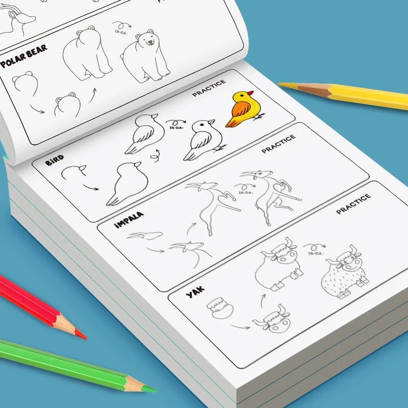 Kids Step-by-Step Drawing Book - Learn How to Draw Everything Easy Tutorial for Children, Creative Gift Beauty World Shop