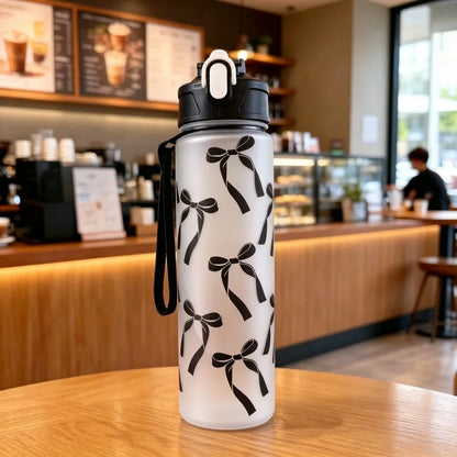800ml/27oz Large Capacity Sports Water Bottle Leak Proof Plastic Drinking Cup With Time Scale Suitable For Travel Fitness Sports Beauty World Shop