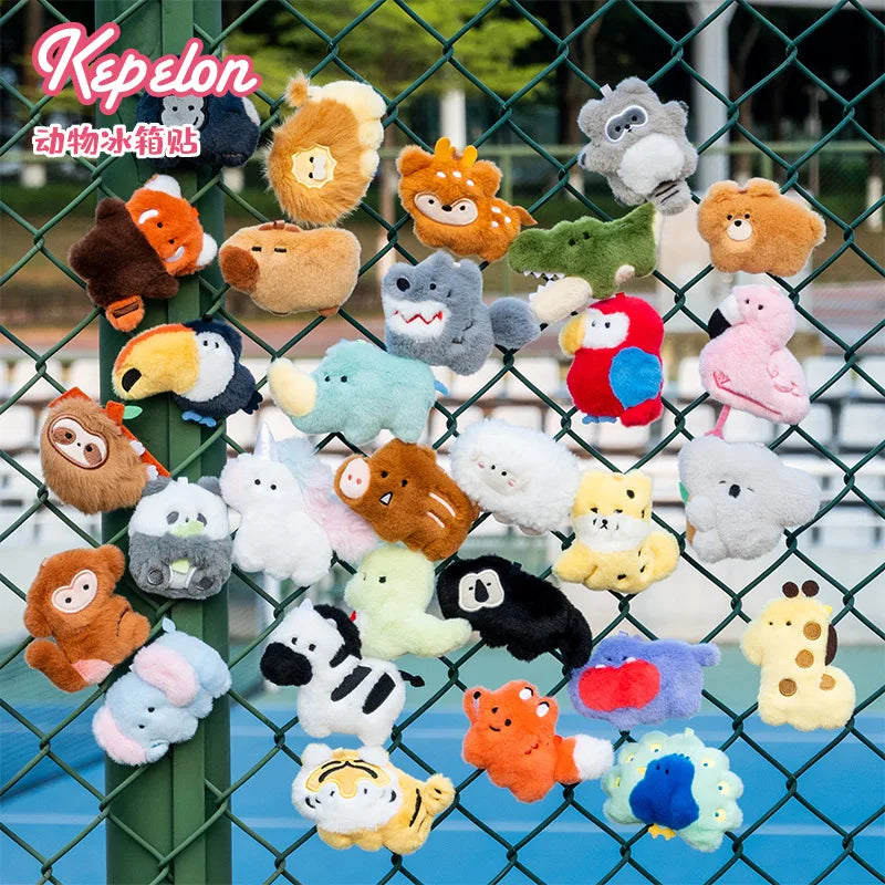 30pcs/box Original Small Aquarium Marine Animal Plush Refrigerator Sticker Blind Box Cute Magnetic Sticker Kawaii Plushies Toy Beauty World Shop