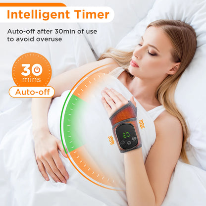 Cordless Heating Ankle Wrist Brace Vibration Massager Electric Hot Compress Massage Ankle Guard Wristband Hand Foot Protector Beauty World Shop