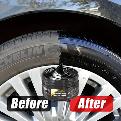automotive plastic repair agent-interior and exterior plastic polishing wax, scratch repair anti-aging cream, suitable for tires Beauty World Shop