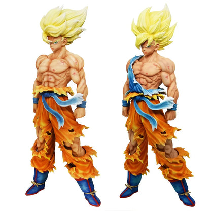 28cm Dragon Ball Z Figure Goku Anime Figures First Super Saiyan Gk Blood coating Gokou PVC Model Toys Doll Collectible Gifts Beauty World Shop
