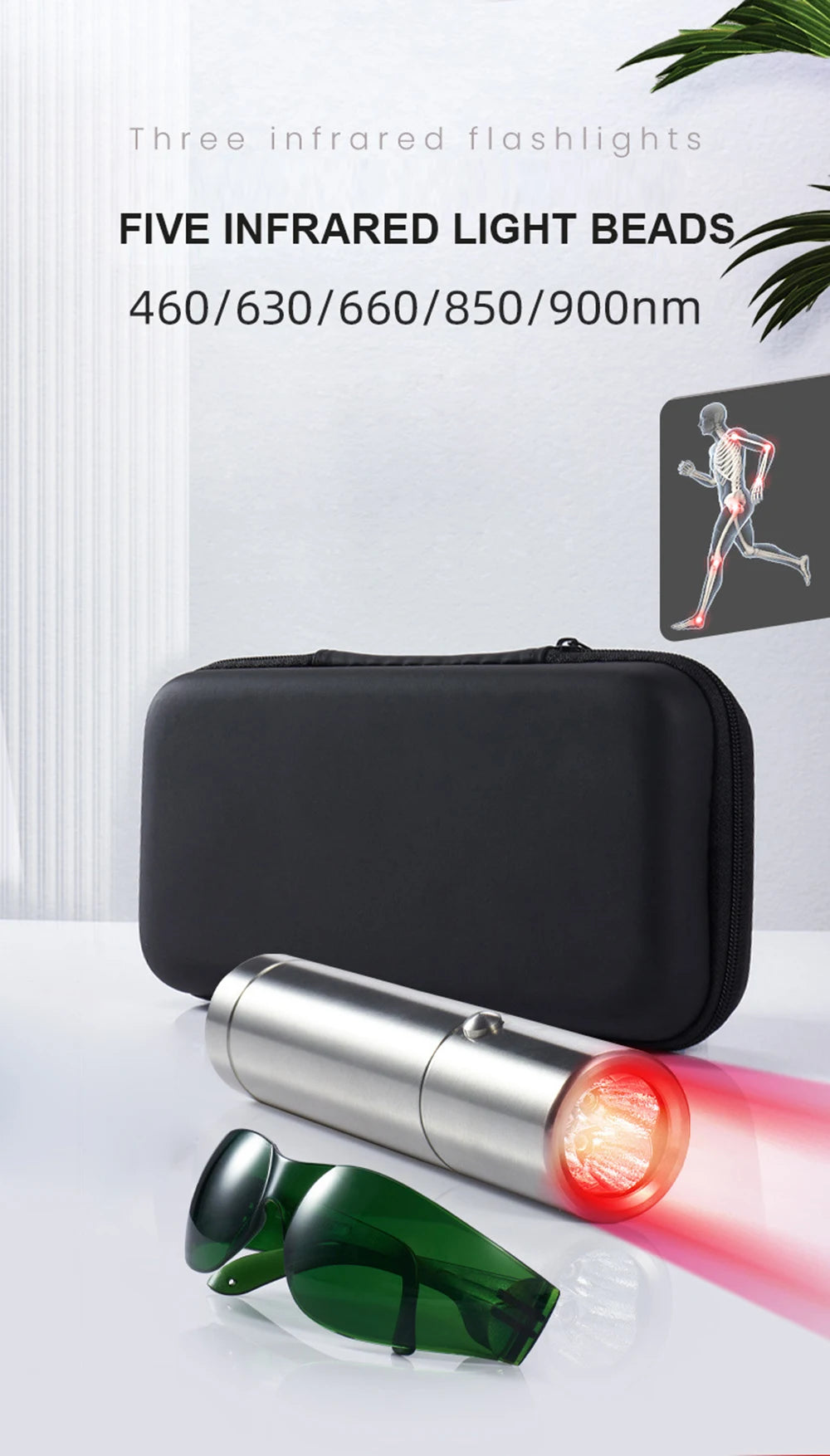 Red Light Therapy Wand Device for Body Relief Acne Treatment With 5 Wavelengths Near Infrared 900nm Light Therapy Skin Health Beauty World Shop