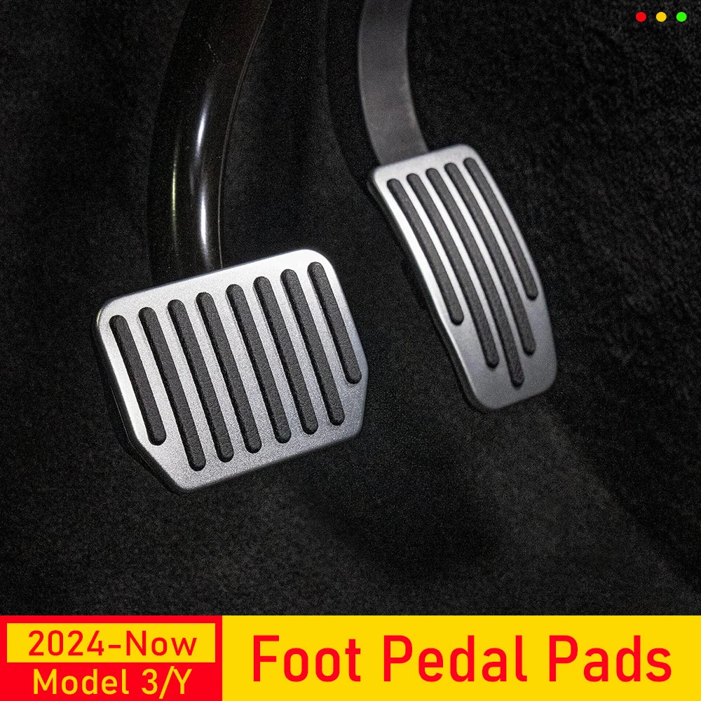 Foot Pedal Pad for Tesla Model 3 Y Juniper Non-Slip Performance Aluminum Car Accessories Model 3/Y Brake Accelerator Pedal Cover Beauty World Shop