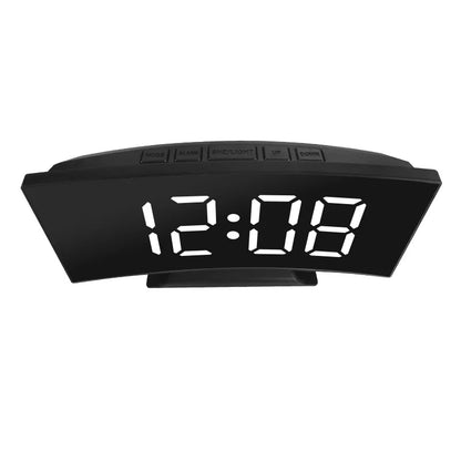 Electronic Alarm Clock Noiseless Design Digital LED Large Display Mirror Electronic Clock Digital Alarm Clock LED Mirror Clocks Beauty World Shop