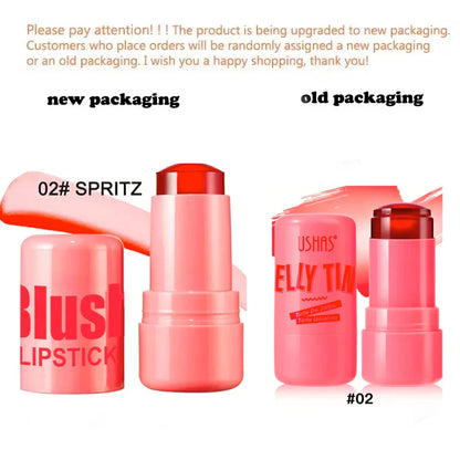 4 Colors Jelly Blush Stick Lip Balm Eyeshadow 3-in-1 Multi-Use Matte Blush Moisturize Brighten Lip Gloss Beauty Trend Shop
