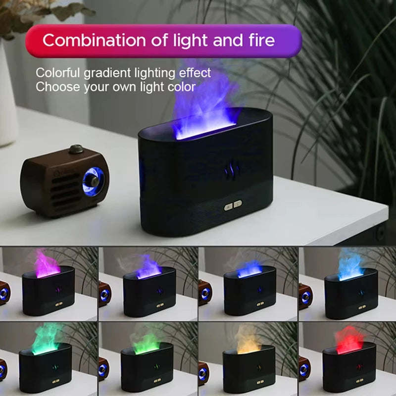 Vissko Aroma Flame Diffuser 180ML Air Humidifier Ultrasonic Aromatherapy Cool Mist Maker Essential Oil Lamp Difusers For Home Beauty World Shop