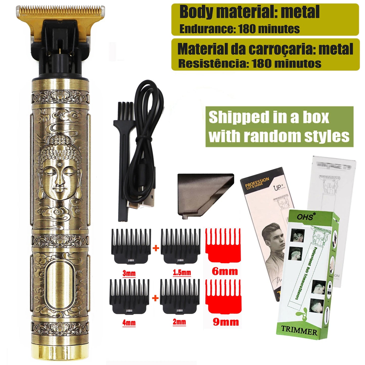 Vintage T9 Hair Clipper Beard Shaving Body Hair Trimmer Clippers Electric Men Haircut Machine 0mm Barber Shaver Beauty World Shop
