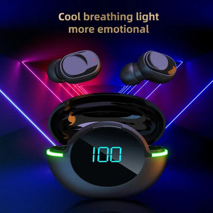 #Y80 New Bluetooth Earphones Tws Wireless Sports Running Waterproof Noise Reduction Gaming Esports Mobile Digital Display Beauty World Shop