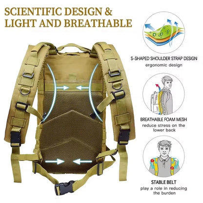 Fishing Tactical Backpack Outdoo Travel Fishing Camouflage Bag  Climbing Hunting Backpack Fishing Hiking Nylon 3P Pack Backpack Beauty World Shop