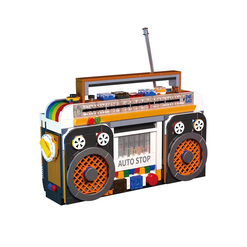 554PCS Color Radio Model Building Blocks Retro Small Home Appliances Assembly Bricks DIY Toys Decoration Children Holiday Gift Beauty World Shop