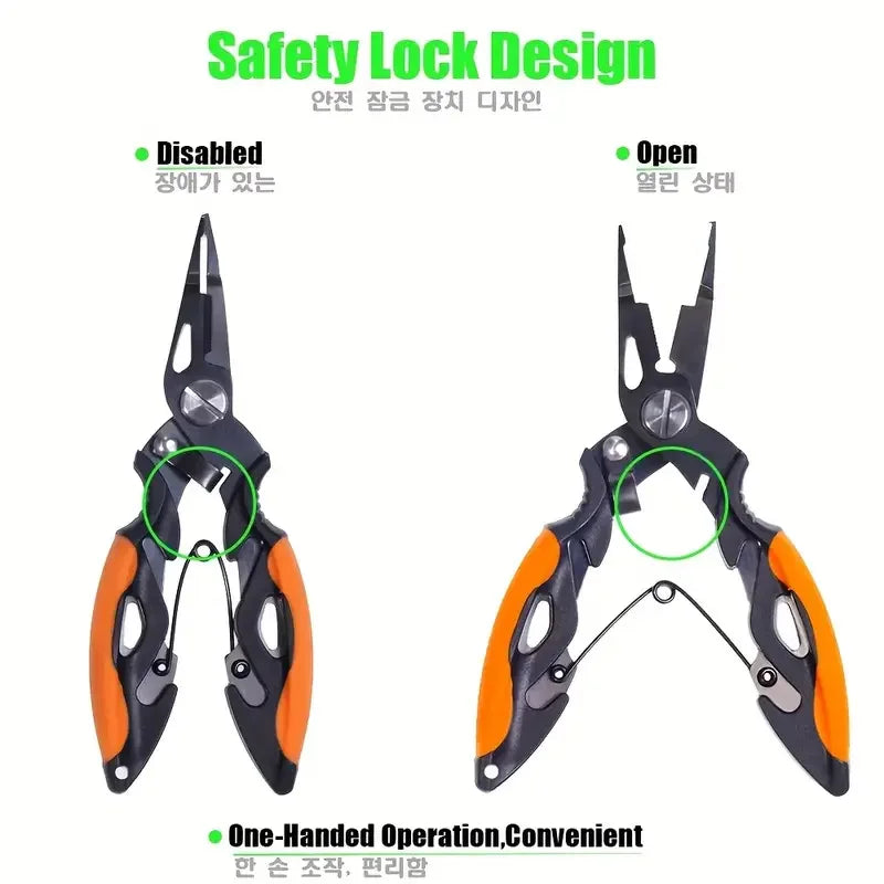New Multifunctional Fishing Pliers Accessories 420 Stainless Steel Body Scissors Line Cutter Hooks Remover Outdoor Fishing Tools Beauty World Shop
