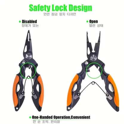 New Multifunctional Fishing Pliers Accessories 420 Stainless Steel Body Scissors Line Cutter Hooks Remover Outdoor Fishing Tools Beauty World Shop