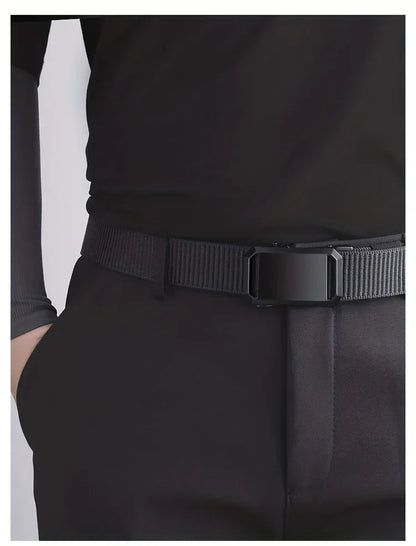 New Automatic Buckle Belt, Canvas Tactical Workwear Casual Outdoor Military Training Pants Belt For Men Beauty World Shop