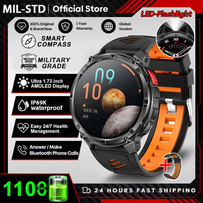 2026 New T-Rex3 Pro GPS Tracker 1100mAh Smartwatch Men 120-Day Standby Clock Rugged Outdoor Sport 10ATM Waterproof Call Watches Beauty World Shop